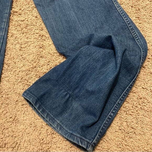 Maverick Super High Waisted Dark Wash Blue Jeans Misses Size 14 Soft Jeans Retro - Picture 6 of 10